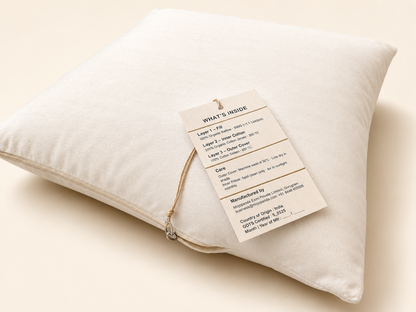 Pillow Organic Wool  -  Royal Restore -  5  Layer - Mojopanda Organic  Store