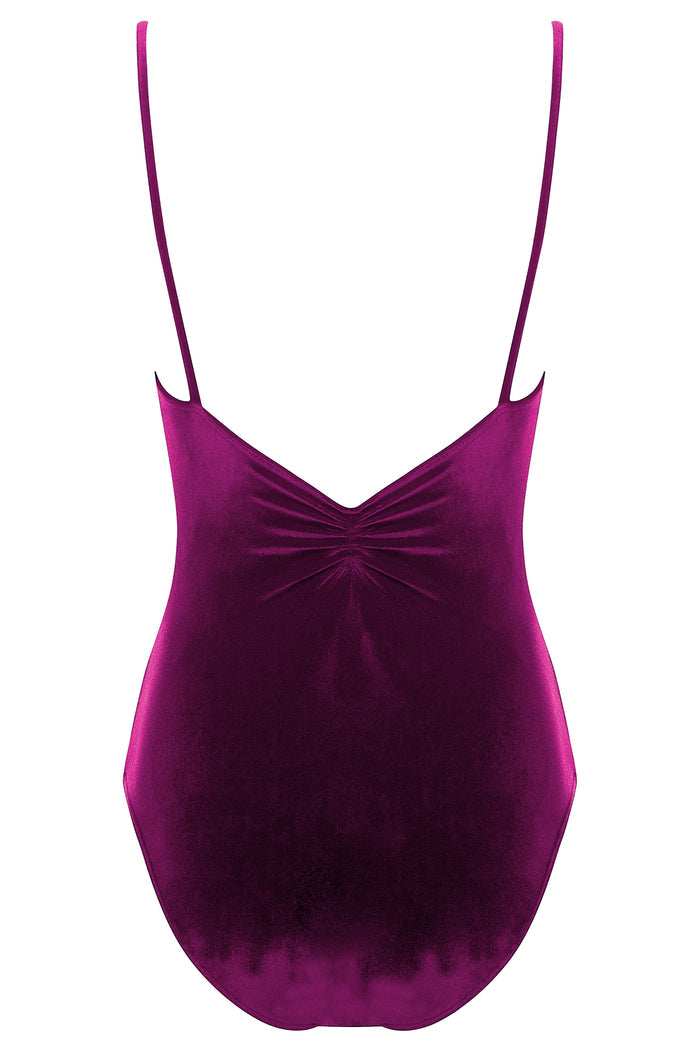 Pinch Leotard  VELVET RASPBERRY