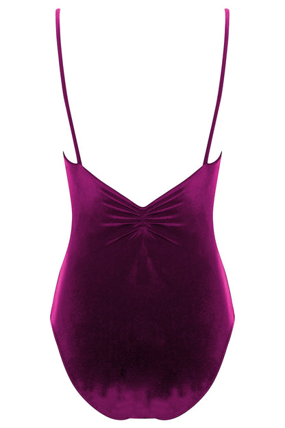Pinch Leotard  VELVET RASPBERRY