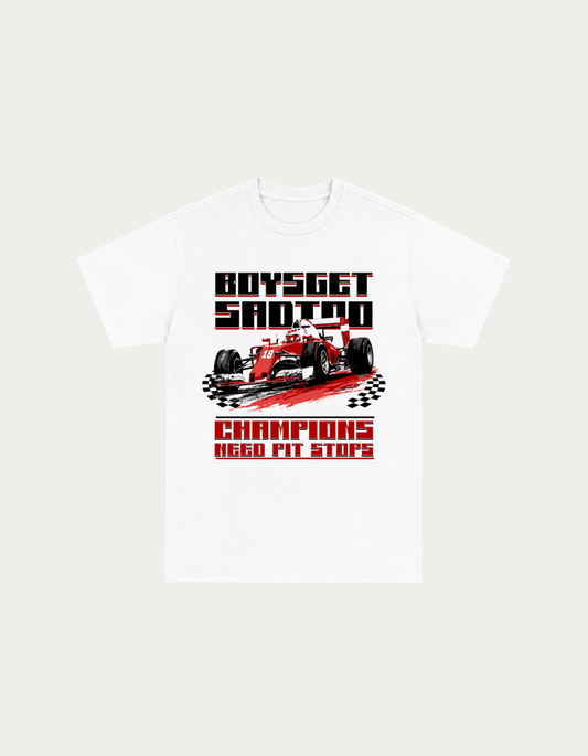 PIT STOP TEE WHITE