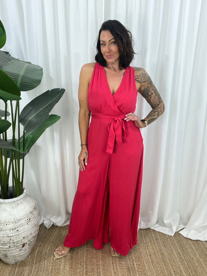 Pixie Jumpsuit - Red