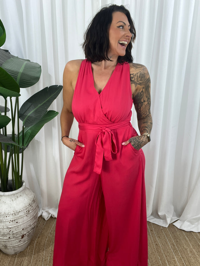 Pixie Jumpsuit - Red