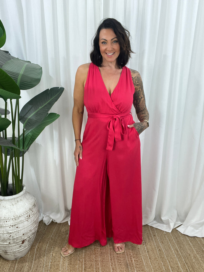 Pixie Jumpsuit - Red