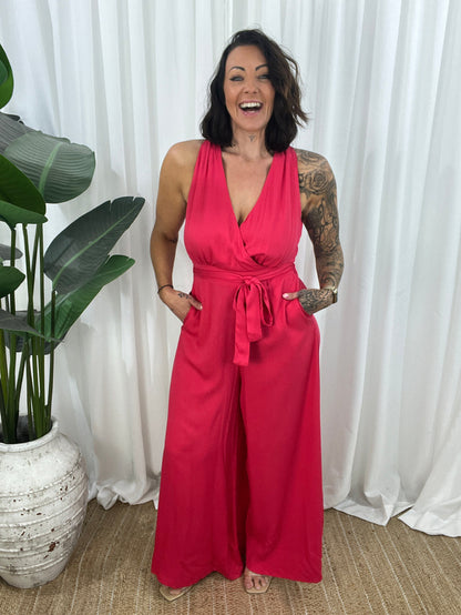 Pixie Jumpsuit - Red