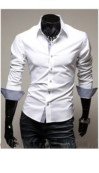 Plaid Plus Size Men's Shirt close-up – durable stitching detail