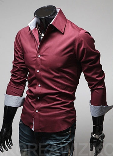 Plaid Plus Size Men's Shirt back view – clean silhouette and drape