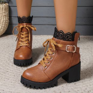 Plus Size Short Boots – Cozy Cloth Lining for Cold Days