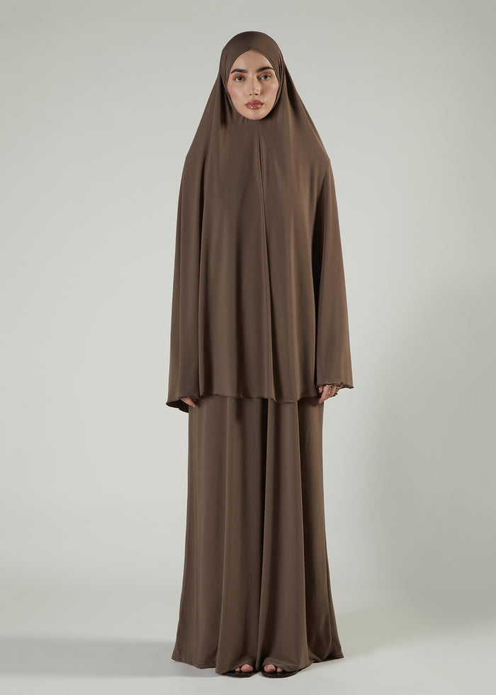 Prayer Abaya Set Chestnut