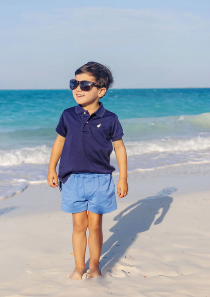 Prim and Proper Polo SS-Nantucket Navy