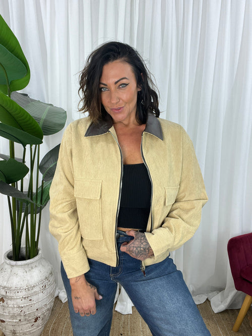 Prince Cord Jacket - Tan (EOFY SALE)