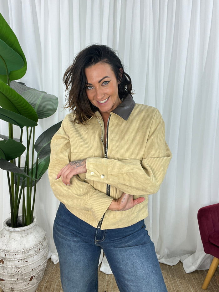 Prince Cord Jacket - Tan (EOFY SALE)