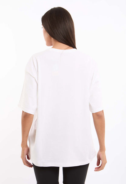 Printed "Music Is Life" Slip On Long Tee