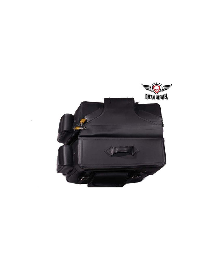 PVC Saddlebag 4085 No Studs: Dimensions: 19" x 7
