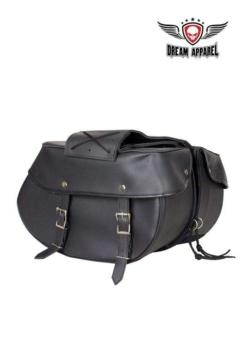 PVC Saddlebags 4003: Features:

Dimensions: 12" x 8" x 14"
Universal Fitting
Each compartment has a zipped pocket
4 Tie-Down