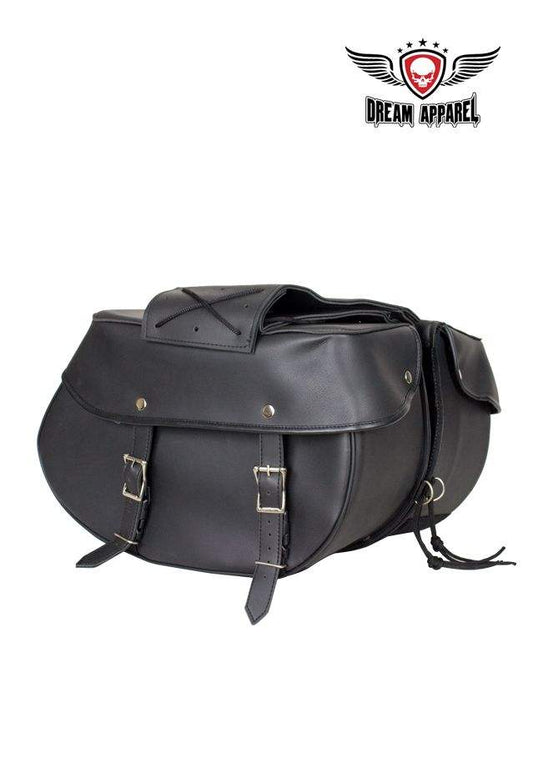PVC Saddlebags 4003: Features:

Dimensions: 12" x 8" x 14"
Universal Fitting
Each compartment has a zipped pocket
4 Tie-Down