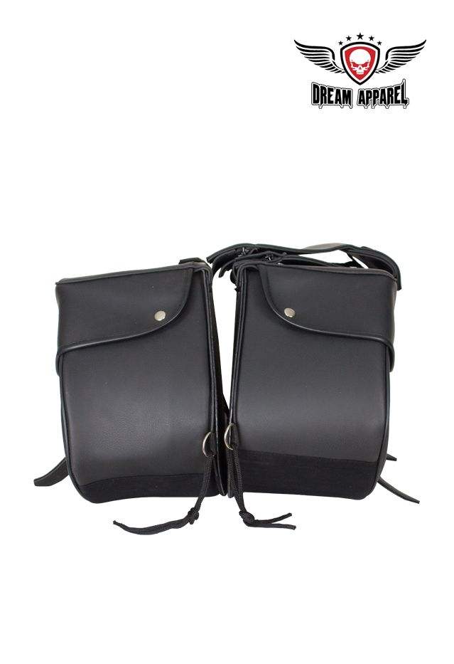 PVC Saddlebags 4003: Features:

Dimensions: 12" x 8" x 14"
Universal Fitting
Each compartment has a zipped pocket
4 Tie-Down