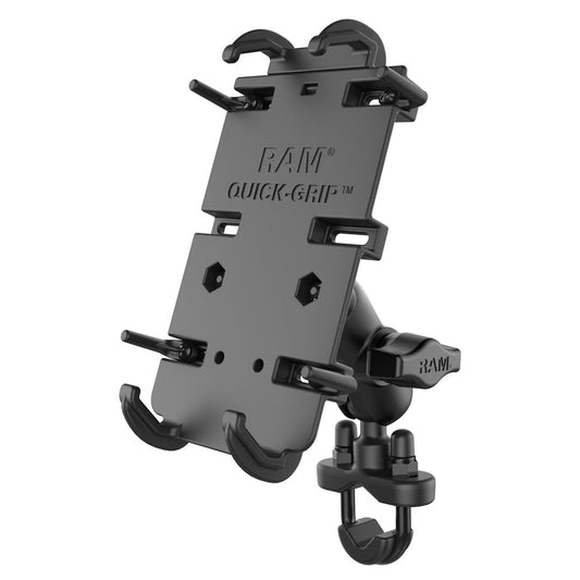 Quick Grip XL W/ U-Bolt: FEATURES

Spring-loaded holder features adjustable side supports that provide a secure fit for a var