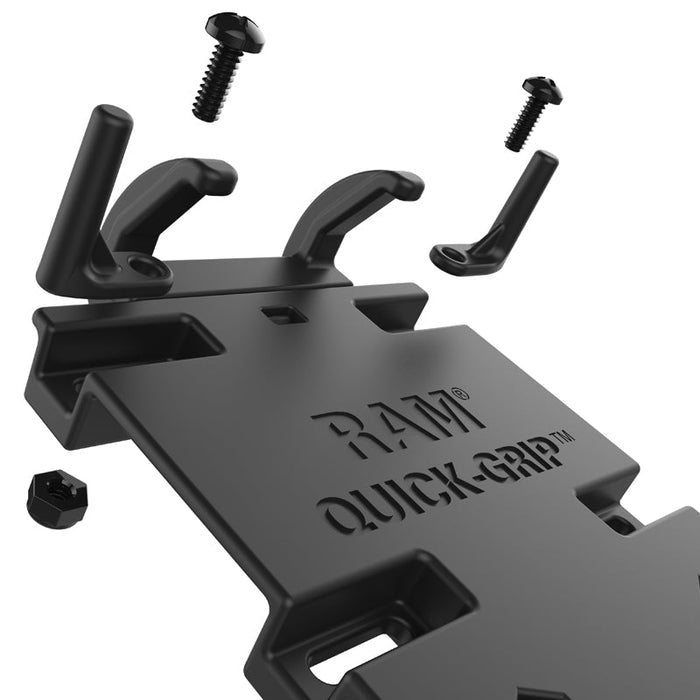 Quick Grip XL W/ U-Bolt: FEATURES

Spring-loaded holder features adjustable side supports that provide a secure fit for a var