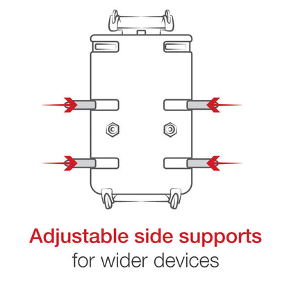 Quick Grip XL W/ U-Bolt: FEATURES

Spring-loaded holder features adjustable side supports that provide a secure fit for a var