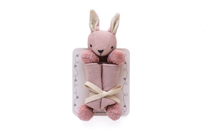 Rabbit-Pink Cuddle Cloth with pompom