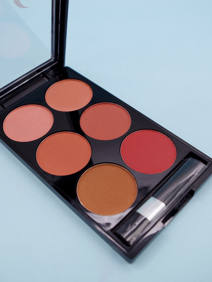 Compact Six Color Blush Palette Design – Travel-Friendly Makeup Essential
