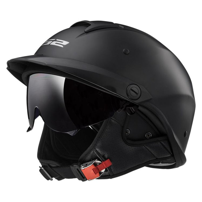 LS2 Rebellion Half Helmet Solid in Matte Black