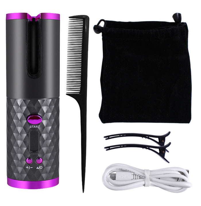 Compact rechargeable curling wand for quick 5–10 min styling