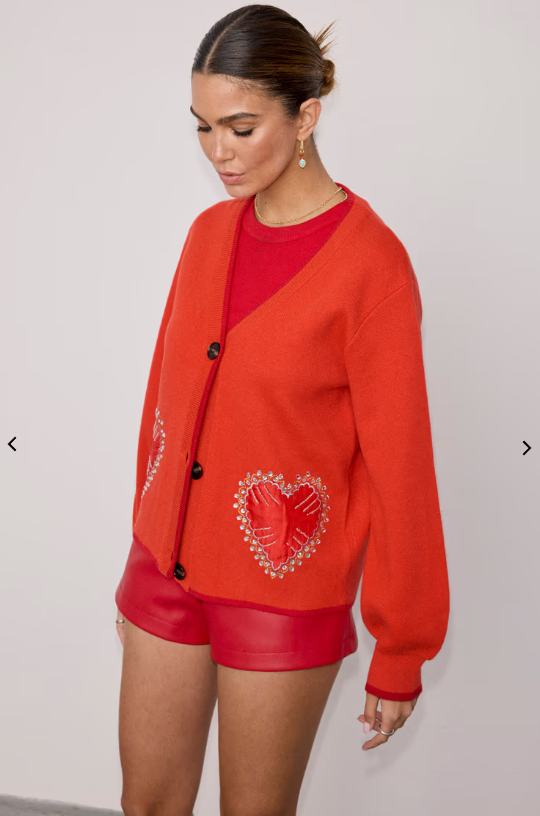 Red Heart Cardigan (Red)