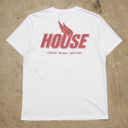 Red Peak House Back Print - Tshirt - White