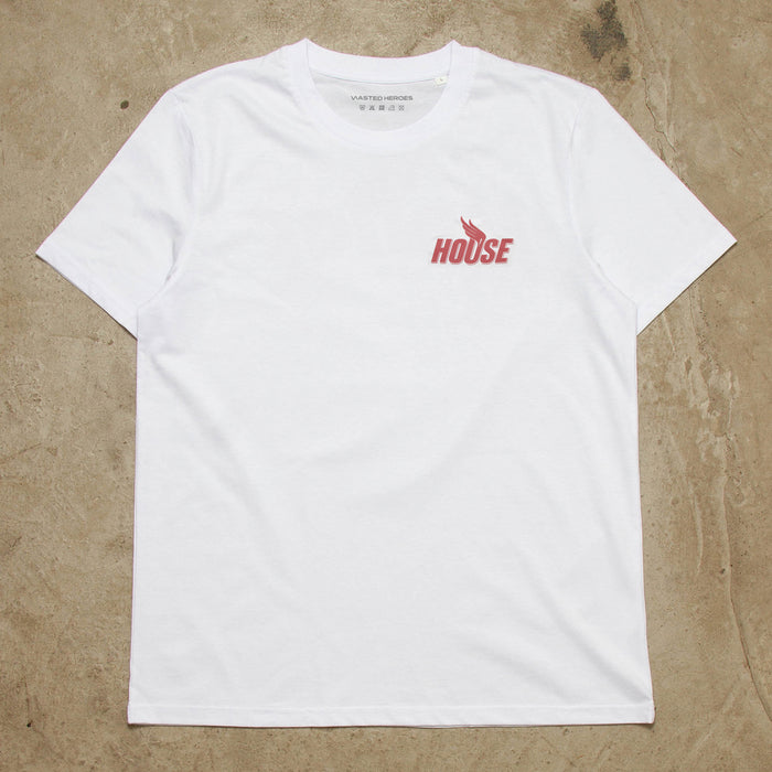 Red Peak House Back Print - Tshirt - White