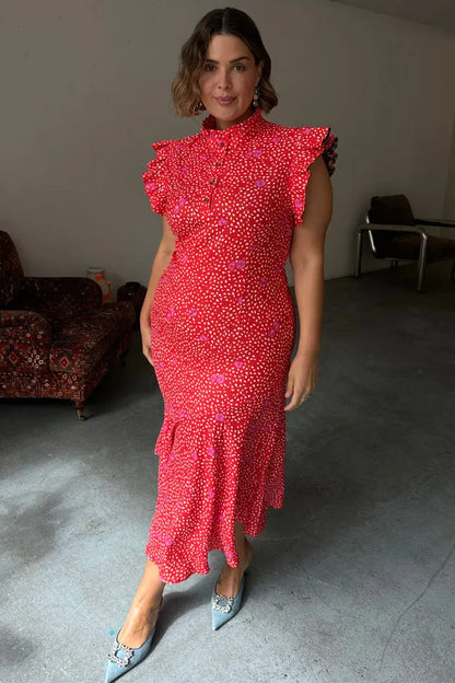 Remi Dress (Red Floral)
