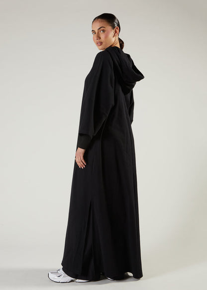 Rib Hoody Black