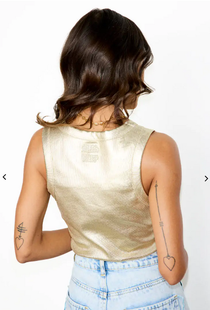 Ribbed Tank Top (Gold)