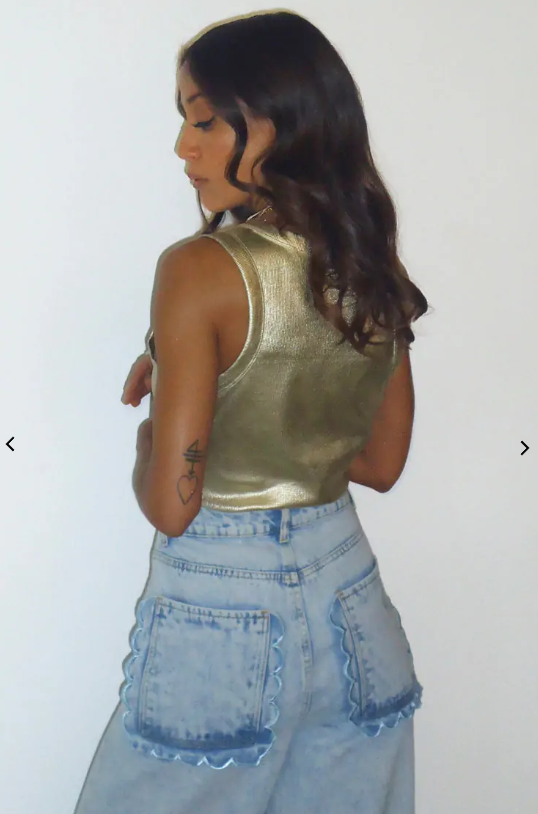 Ribbed Tank Top (Gold)