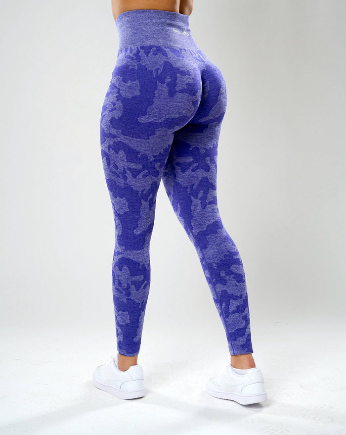 Rita Camo Seamless Leggings - Grape