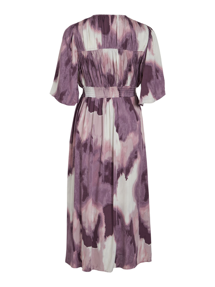 Romy Long Sleeve Midi Dress (Birch/Nirvana)