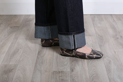 Rose Turn Up Straight Jean (Raw Denim/Reg)