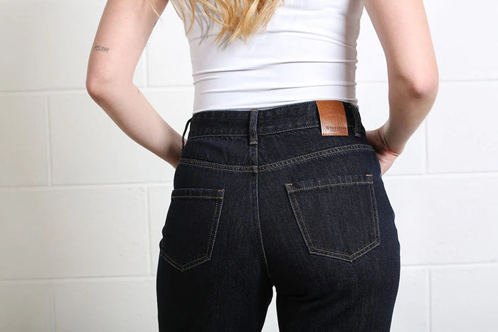 Rose Turn Up Straight Jean (Raw Denim/Reg)