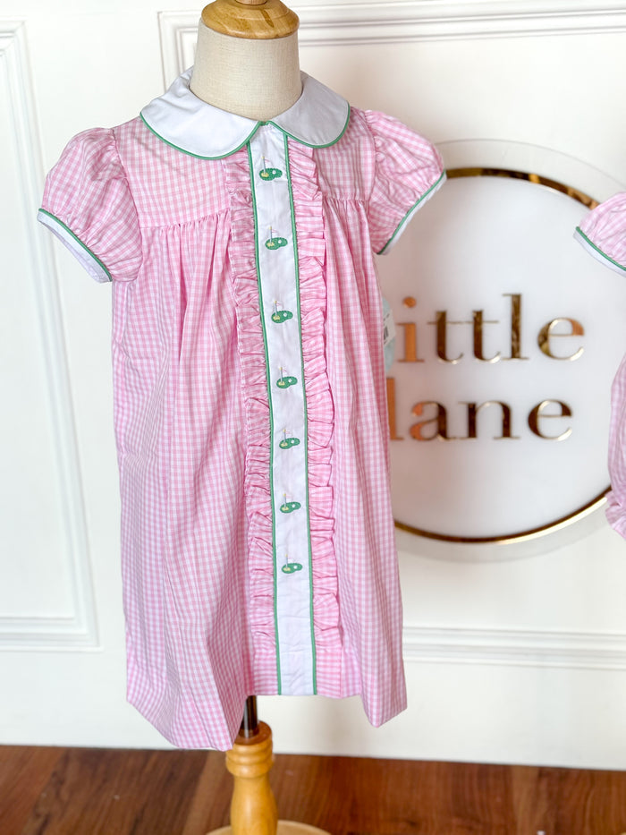 Ruffled Sally Dress - Golf