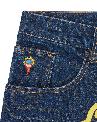 Running Dog Double Scoop Denim Pants