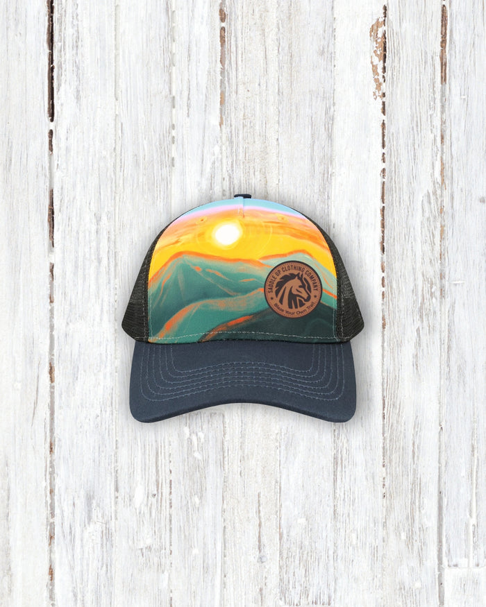 Saddle Up Brand Mountain Sunset Cap