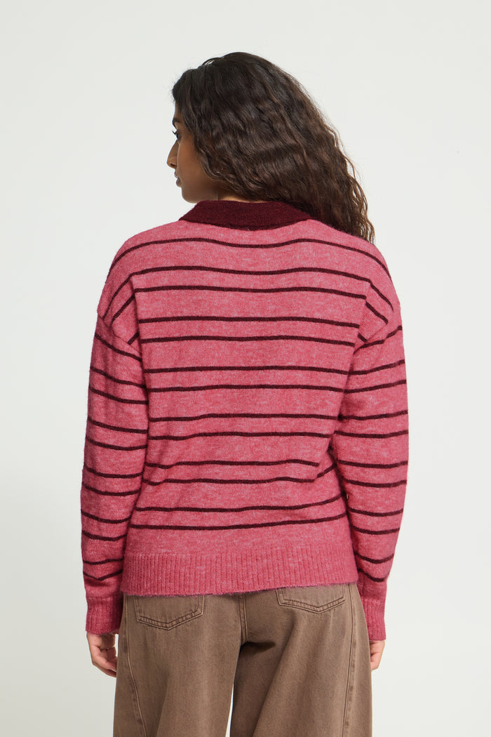 Sally Knit Jumper (Pink/Wine)