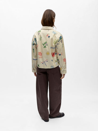Sally Printed Denim Jacket (Humus)