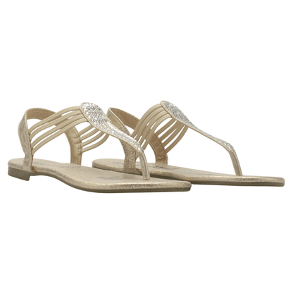Sandalia Chalada Mujer Alki-5 Dorado Plana Sandalias Chalada