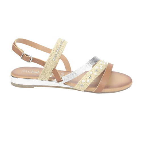 Sandalia Chalada Mujer Alki-6 Café Casual Sandalias Planas Chalada