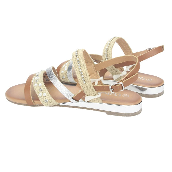 Sandalia Chalada Mujer Alki-6 Café Casual Sandalias Planas Chalada