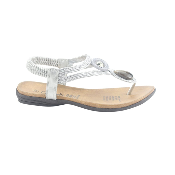 Sandalia Chalada Mujer Anatomic78 Plateado Casual Sandalias Chalada