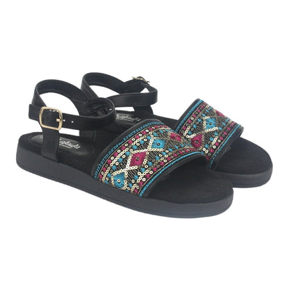 Sandalia Chalada Mujer Bira-2 Negro Casual Sandalias Taco Chalada