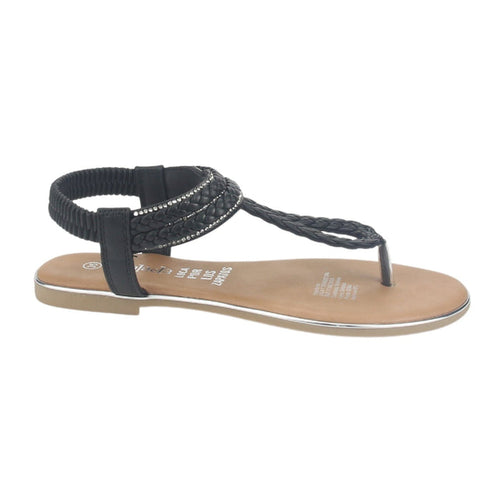Sandalia Chalada Mujer Call-25 Negro Plana Sandalias Chalada