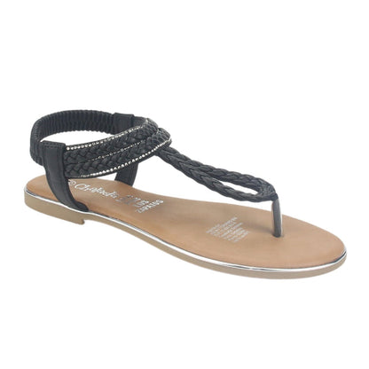 Sandalia Chalada Mujer Call-25 Negro Plana Sandalias Chalada